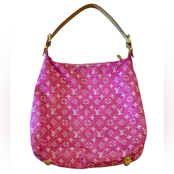 Louis Vuitton Pink Monogram Denim Baggy GM Shoulder Bag - Picture 3 of 11